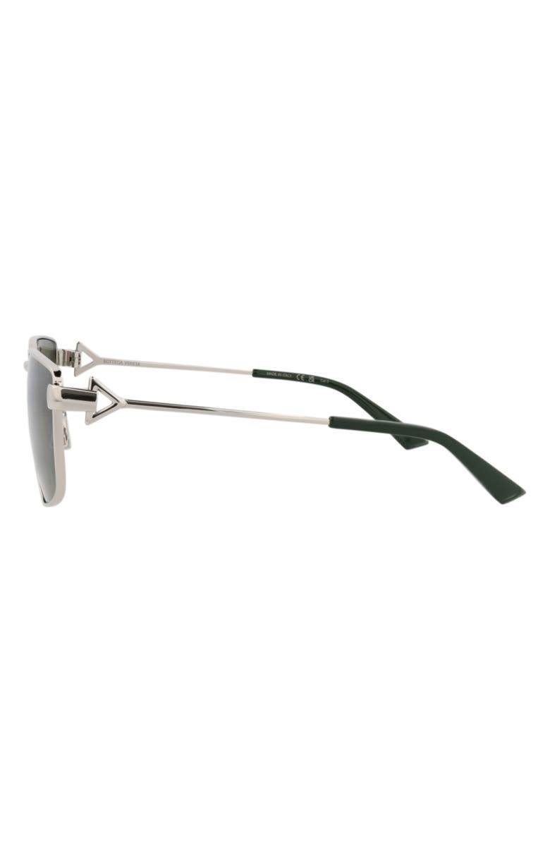 Bottega Veneta Sunglasses, Alternate, color, Silver Silver Green