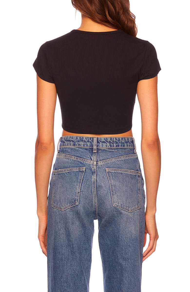 Susana Monaco Crewneck Rib Crop T-Shirt, Alternate, color, 