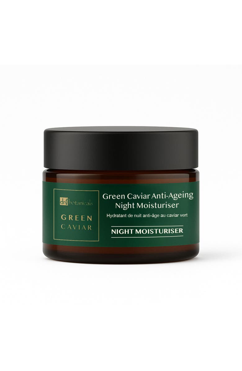 DR BOTANICALS Green Caviar & Argan Oil Anti-Oxidant Anti-Ageing Night Cream 50ml, Main, color, White