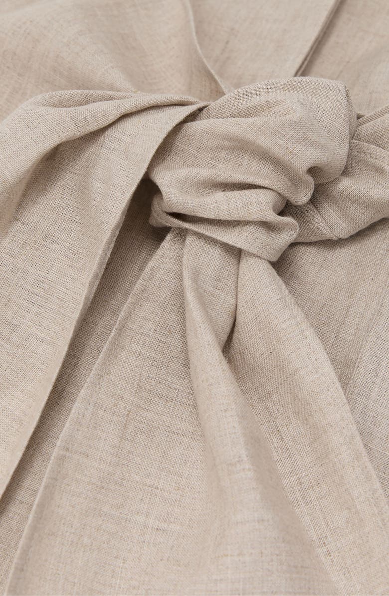Reiss Tara Sleeveless Linen Midi Dress, Alternate, color, Neutral