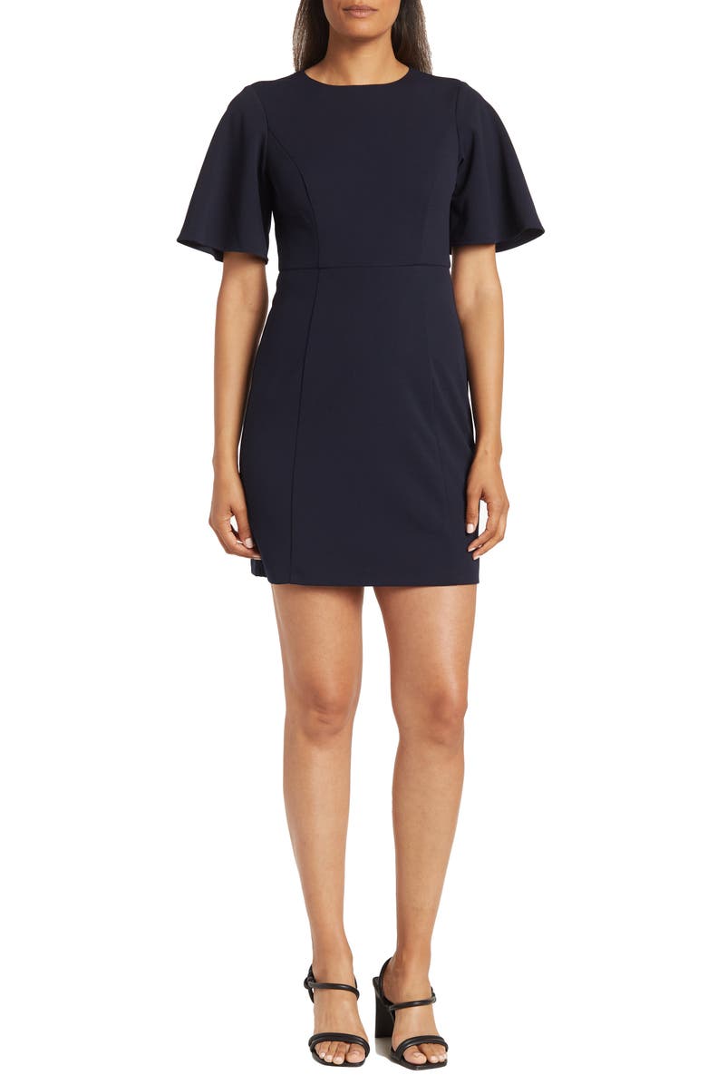 Donna Morgan Flutter Sleeve Mini Dress, Main, color,