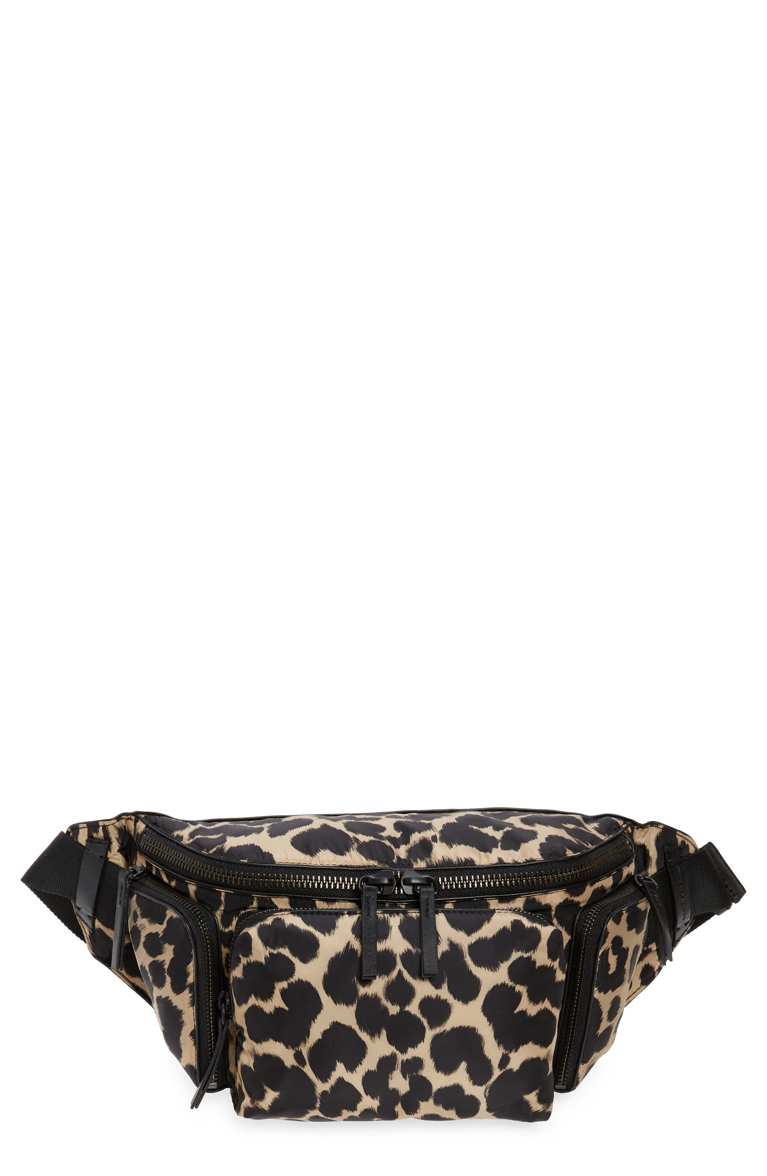Dries Van Noten Leopard Print Belt Bag, Main, color, 