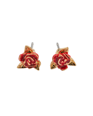 Fable England English Rose Gold Stud Earrings