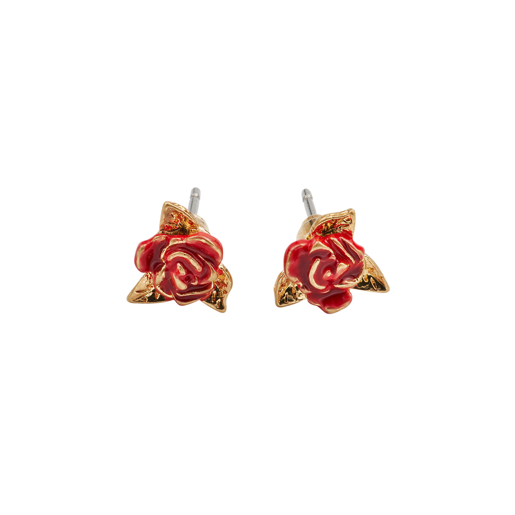 Fable England English Rose Gold Stud Earrings In Gold