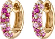 EDEN PRESLEY Glitter Diamond Huggie Hoop Earrings