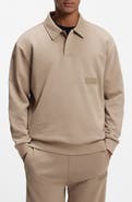 BOSS Cotton Jersey Long Sleeve Polo