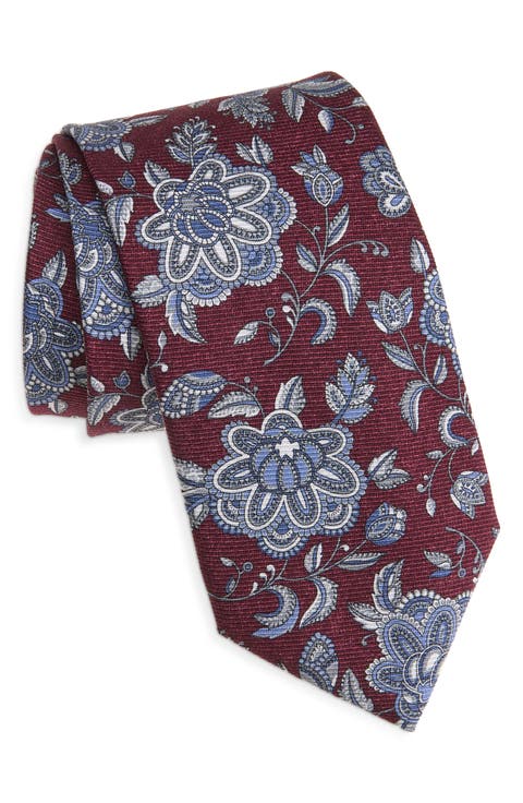 Floral Silk Tie