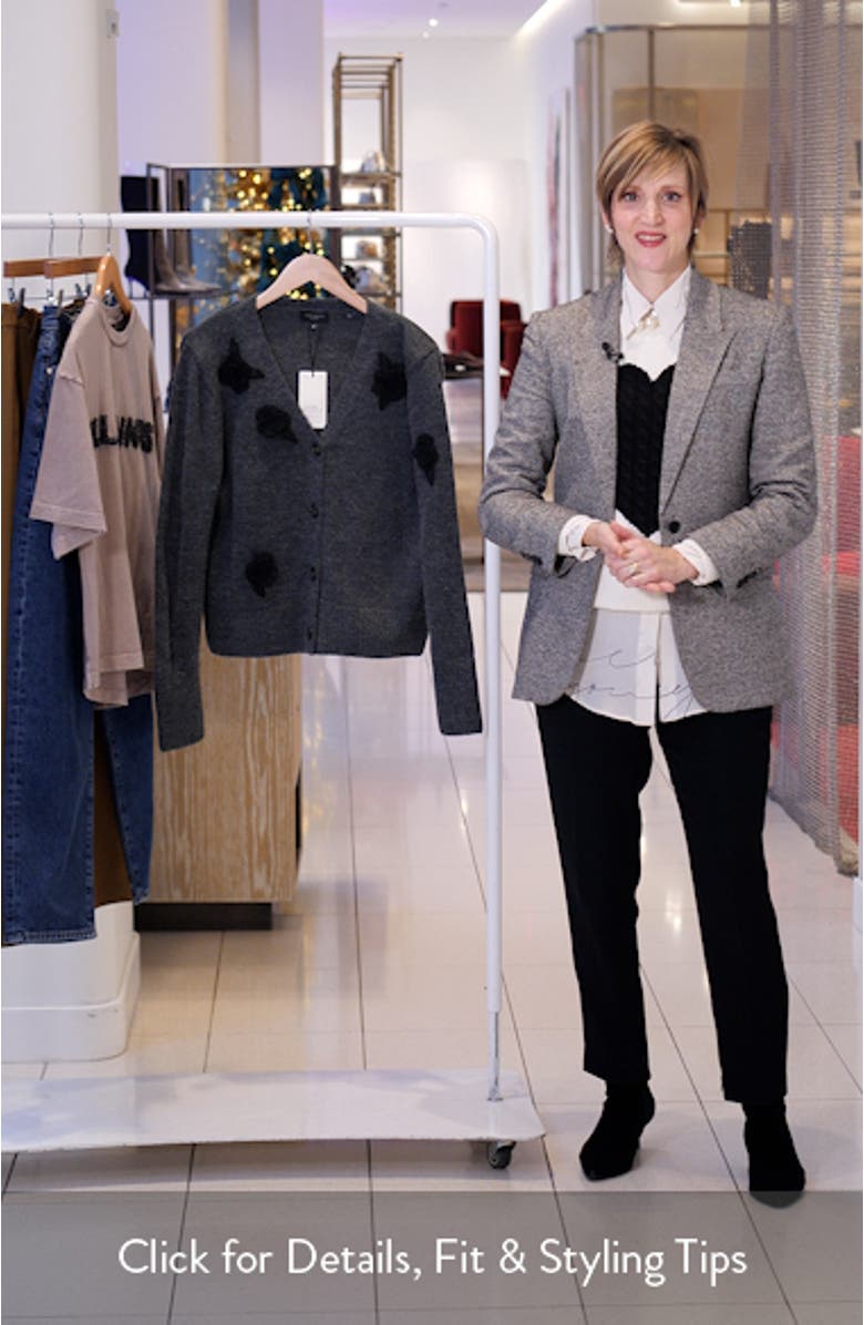 Mesh Floral Appliqué Cardigan, sales video thumbnail