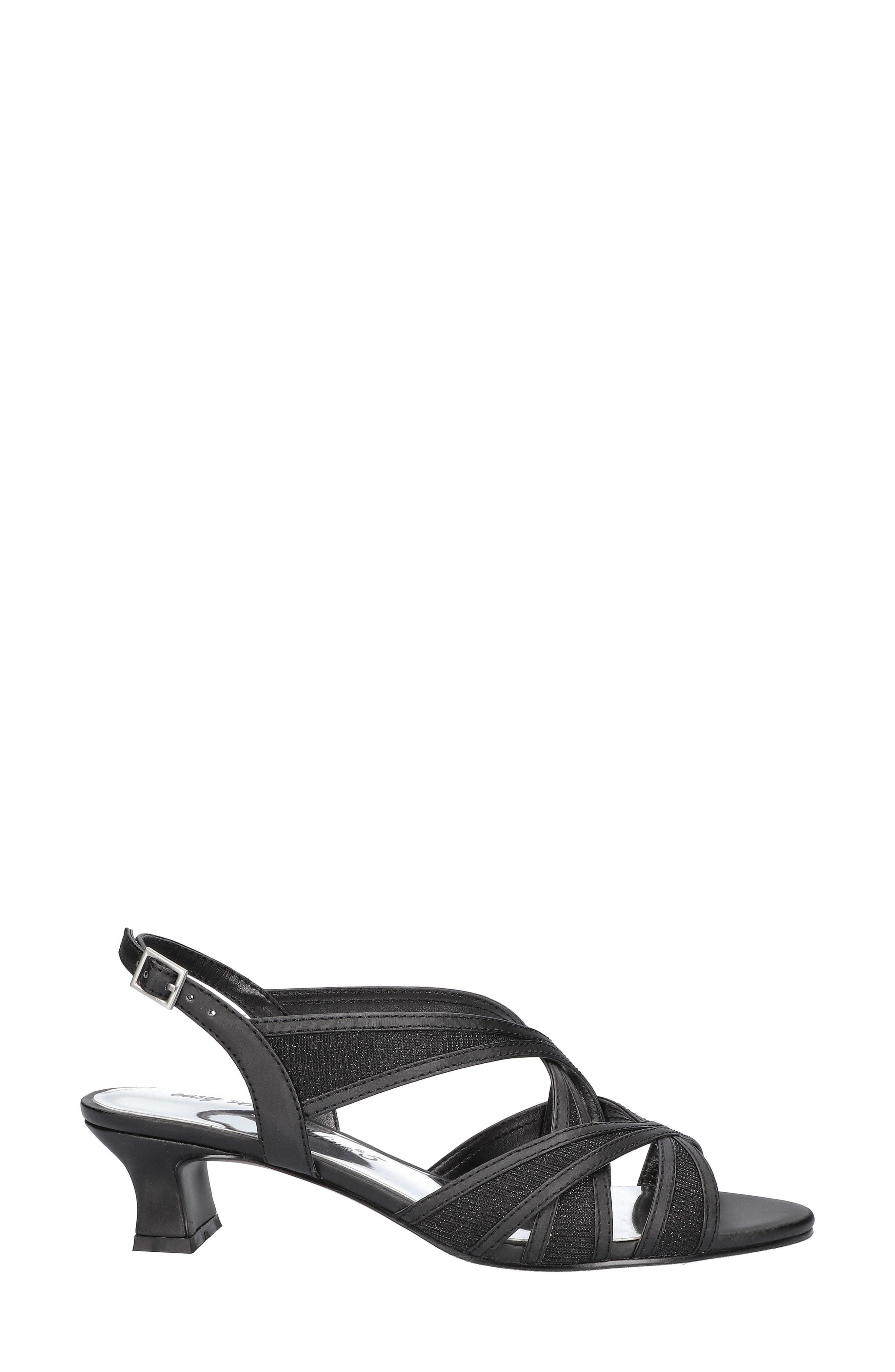 EASY STREET Tristen Slingback Sandal, Alternate, color, Black Satin