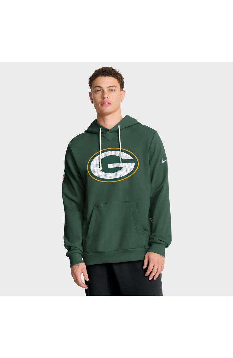 Nike Men's Nike Green Green Bay Packers Sideline Standard Issue Initial Home Dri-FIT Hoodie, Main, color, Green