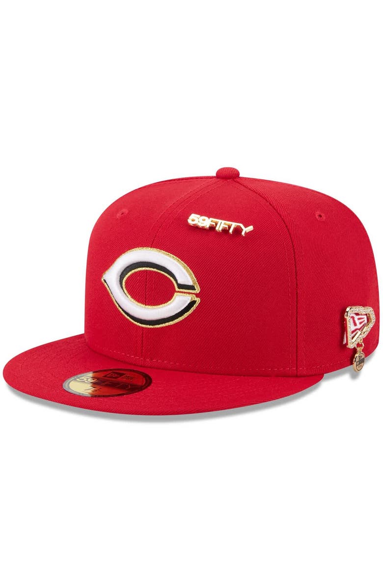 New Era Men's New Era  Red Cincinnati Reds 2025 59FIFTY Day 59FIFTY Fitted Hat with Pins, Main, color, Red