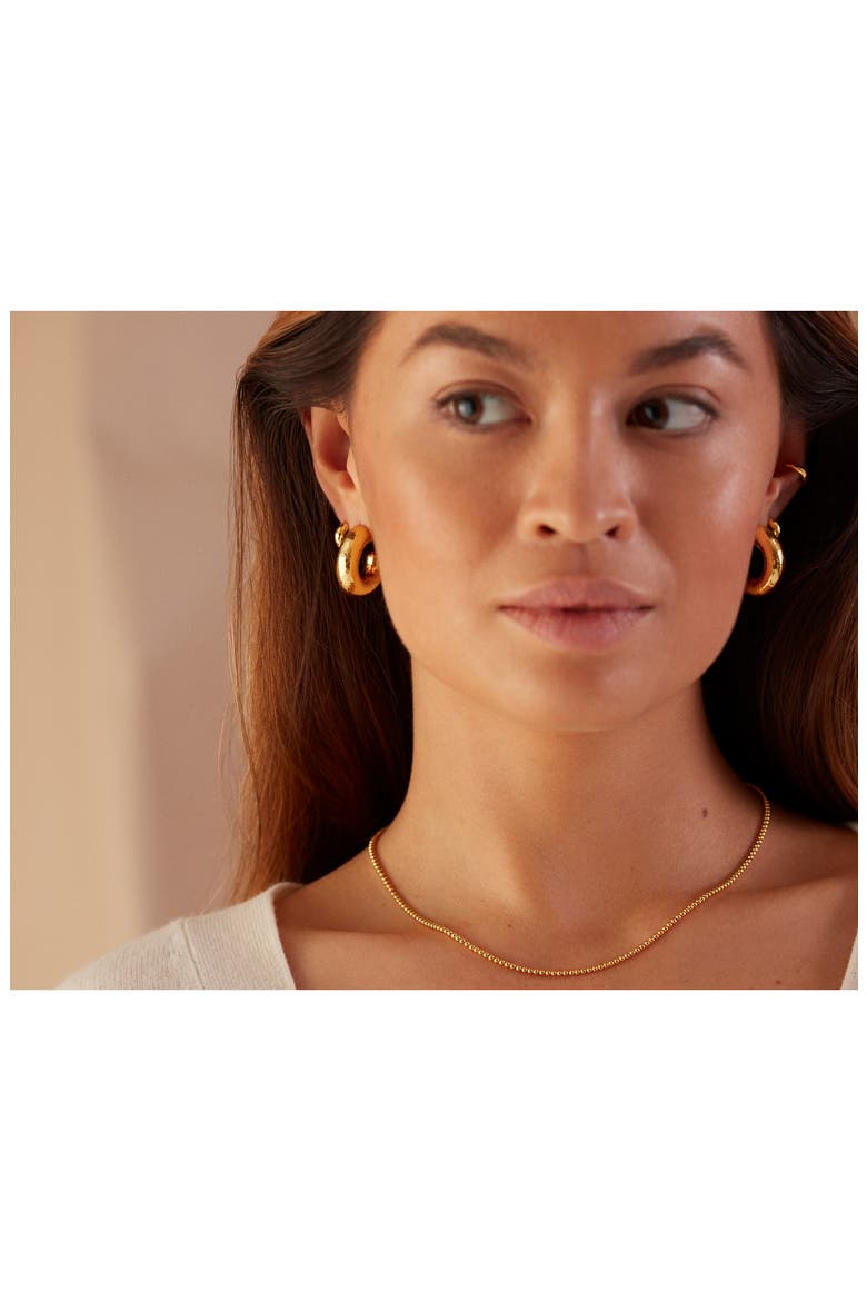 Siren Muse Chunky Medium Hoop Earrings, Alternate, color, GP