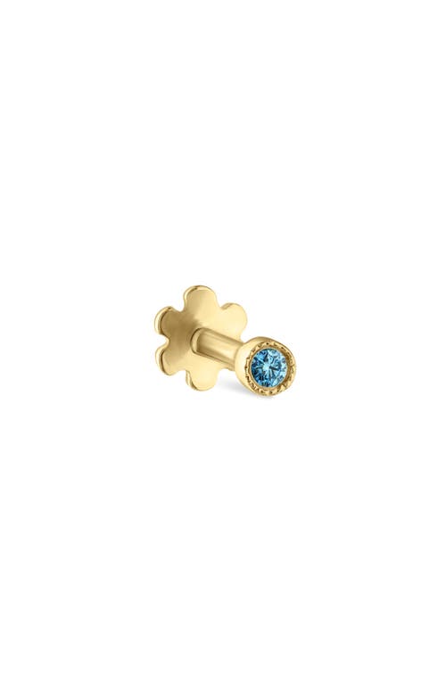 Maria Tash Scallop Diamond Single Threaded Stud Earring In Gold