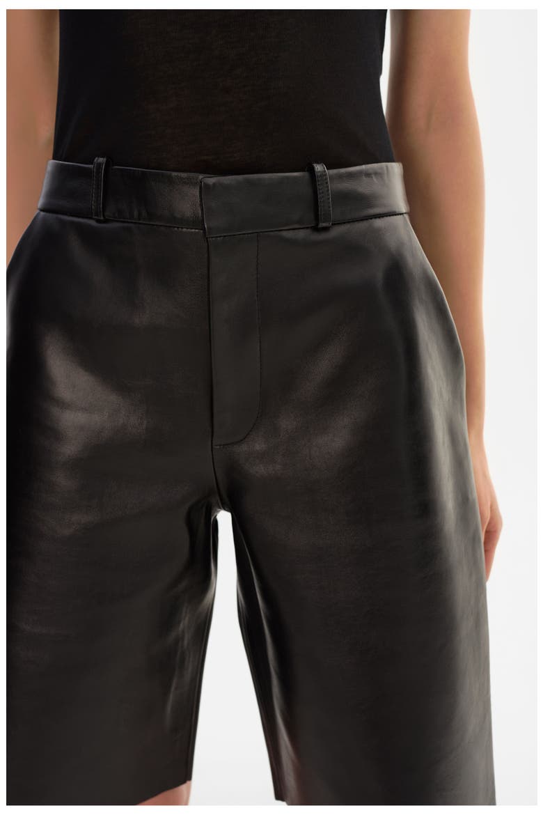 Lotta | Leather Bermuda Shorts, Alternate, color, Black