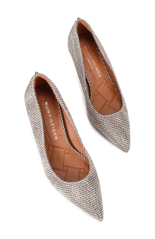 Kurt Geiger London Kensington Flexi Pointed Toe Pump In Brown