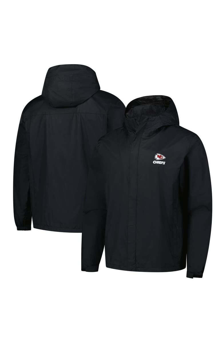DUNBROOKE Men's Dunbrooke Black Kansas City Chiefs Tropic Waterproof Packable Full-Zip Hoodie Jacket, Main, color, Black