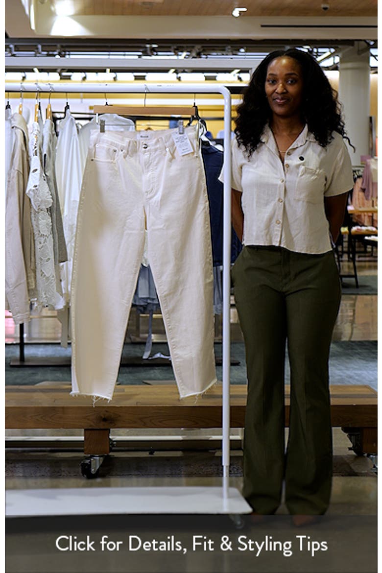 The Perfect Vintage Raw Hem Crop Wide Leg Jeans video