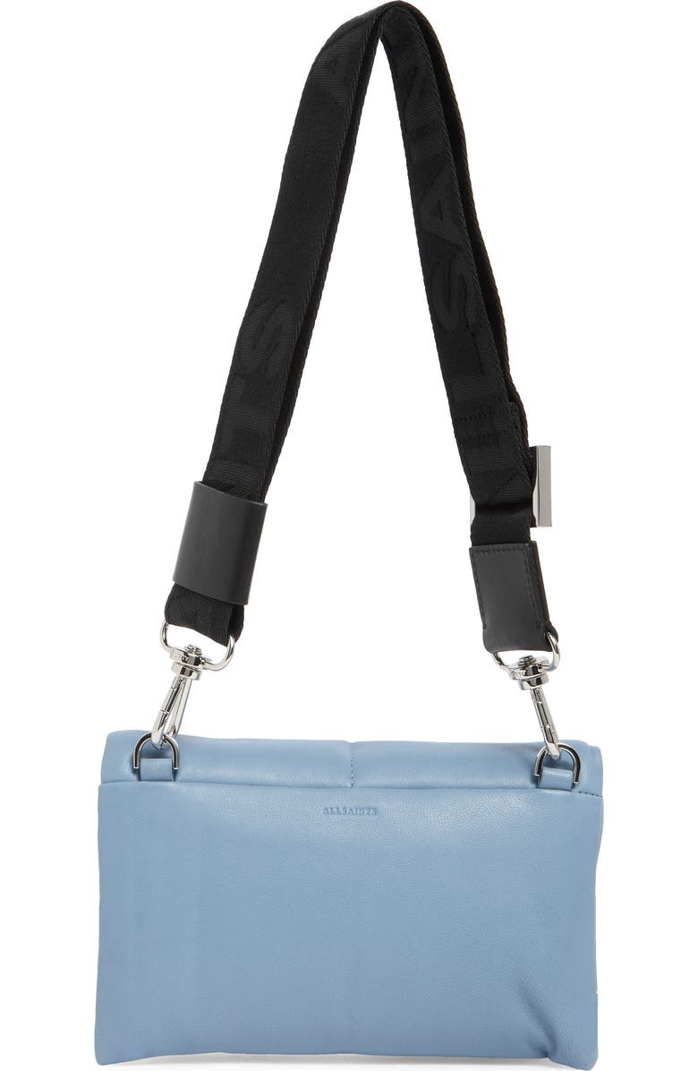 AllSaints Ezra Quilted Crossbody Bag, Alternate, color, Denim Grey