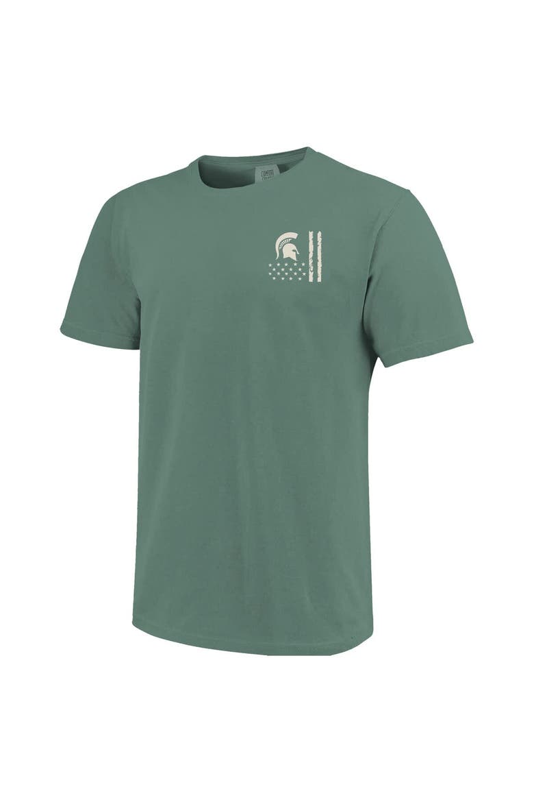 Men's  Green Michigan State Spartans Comfort Colors OHT Camo Overlay T-Shirt, Alternate, color, Green