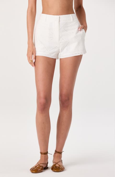 Mercy Eyelet Cotton Micro Shorts
