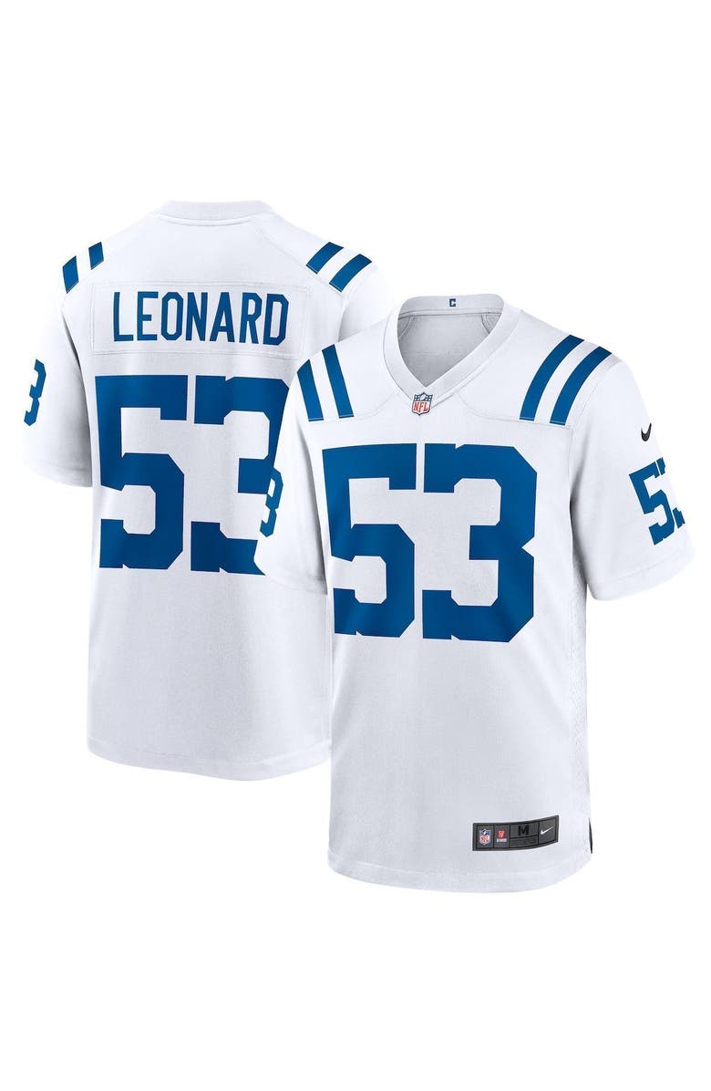 Nike Men's Nike Shaquille Leonard White Indianapolis Colts Game Player Jersey, Main, color, 