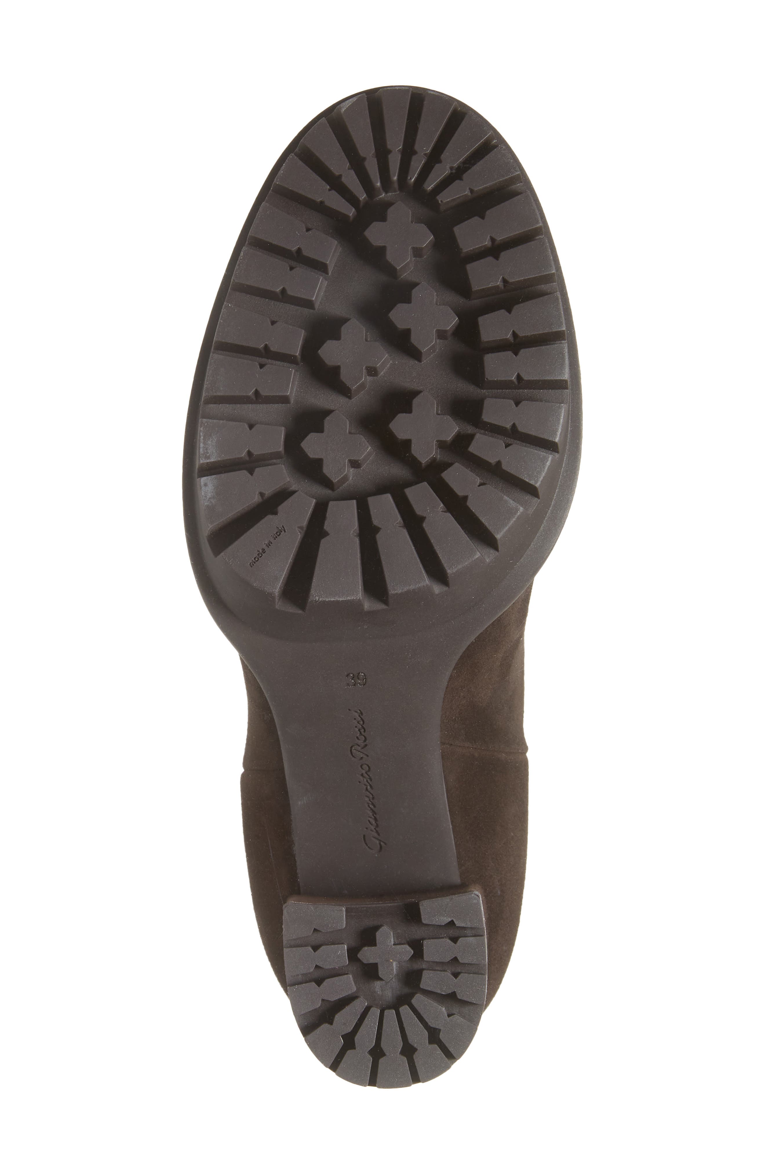 Gianvito Rossi Lug Sole Chelsea Boot, Alternate, color, Moka