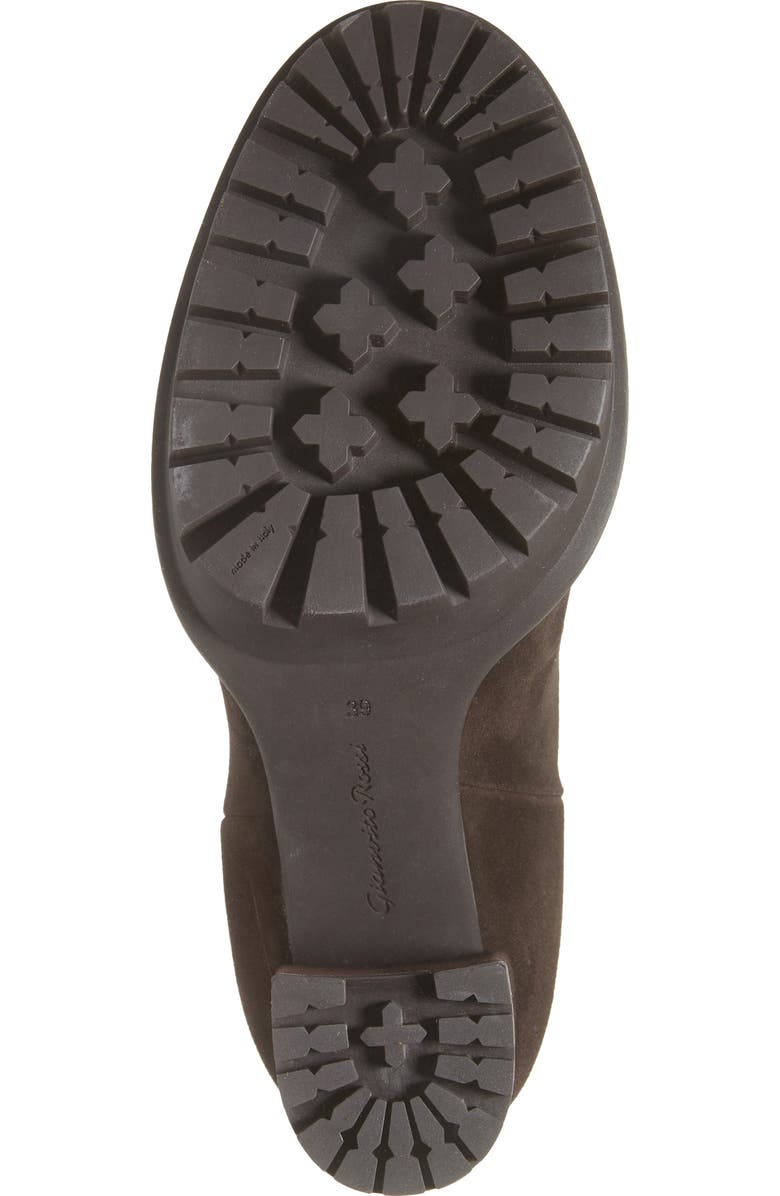 Gianvito Rossi Lug Sole Chelsea Boot, Alternate, color, Moka