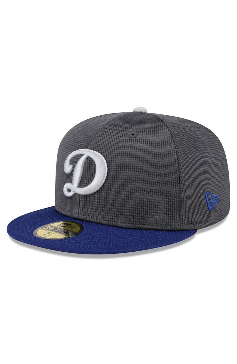 New Era Men's New Era  Gray/Royal Los Angeles Dodgers 2025 Batting Practice 59FIFTY Fitted Hat, Alternate, color, 