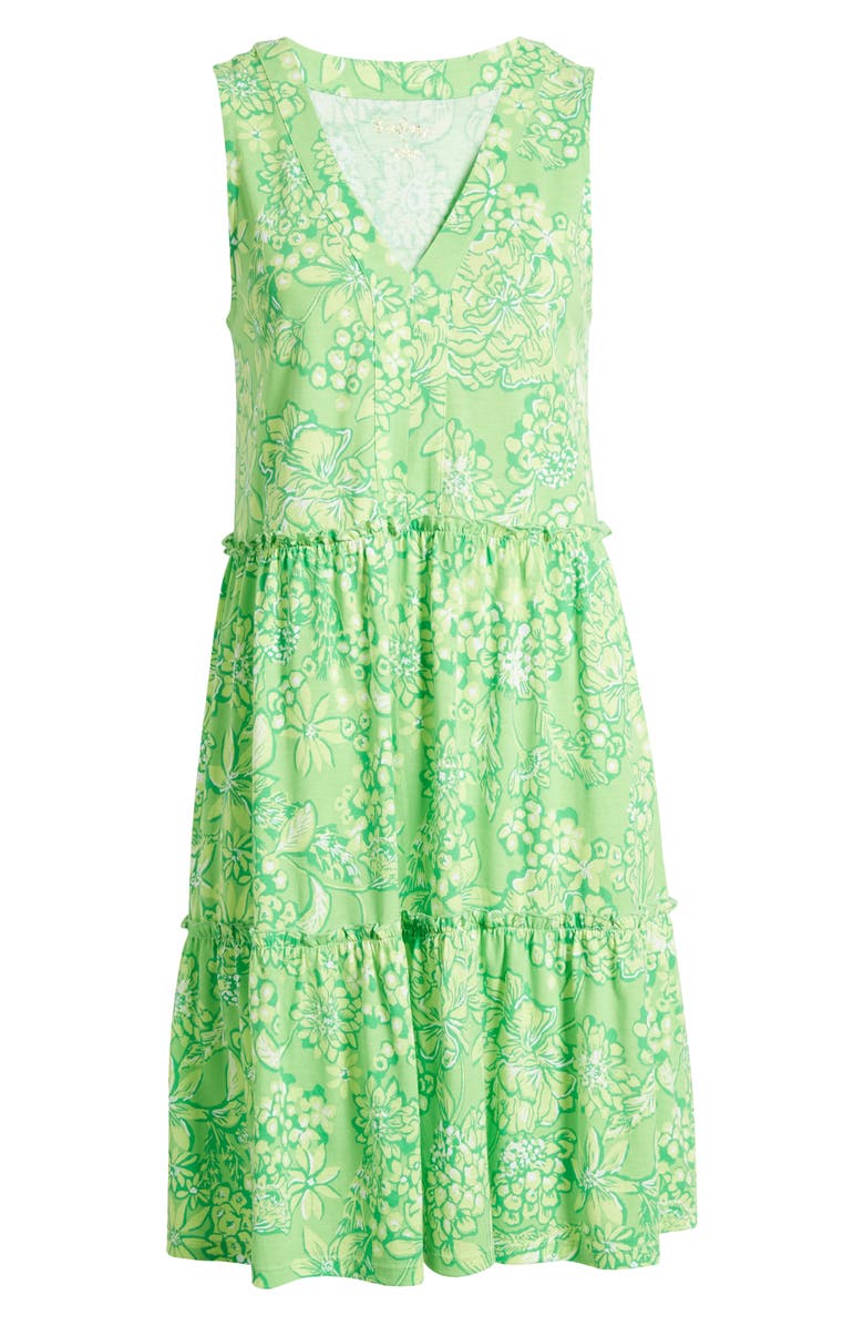 Lilly Pulitzer<sup>®</sup> Lorina Floral V-Neck A-Line Cotton Dress, Alternate, color, 