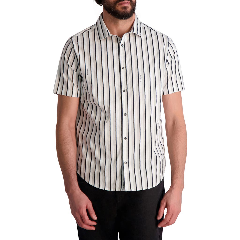 Karl Lagerfeld Striped Paris Striped Short Sleeve Logo Shirt