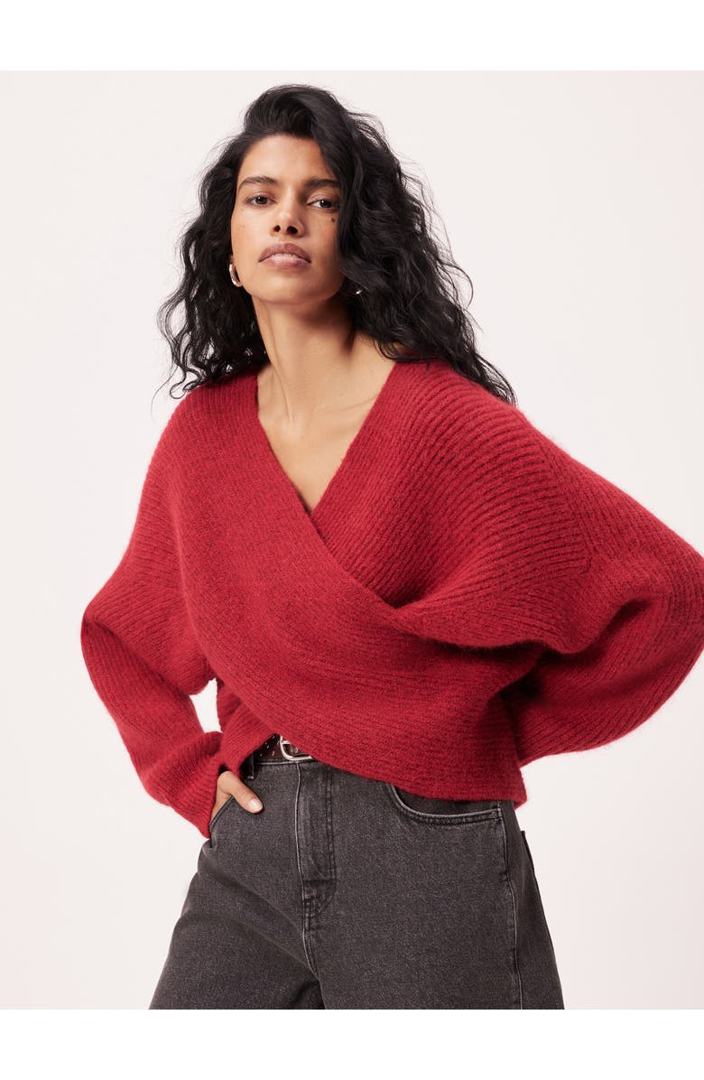 Hush Betty Wool Blend Sweater, Alternate, color, Fiery Red