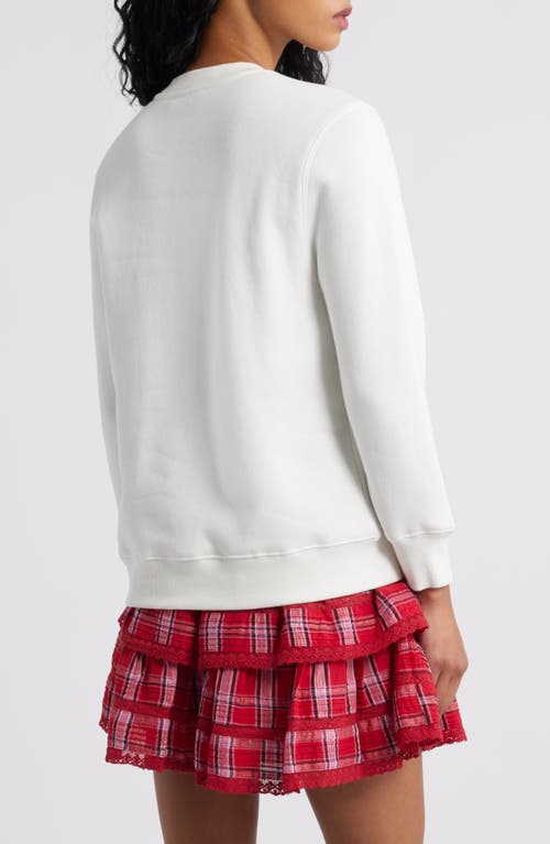 Loveshackfancy Havenleigh Holiday Graphic Sweatshirt In White