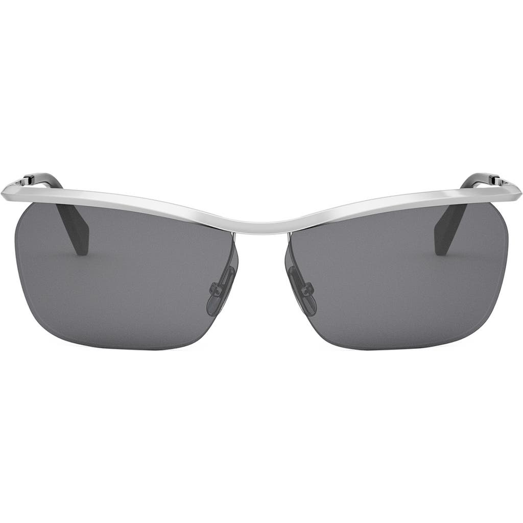 Celine 62mm Oversize Geometric Sunglasses In Gray