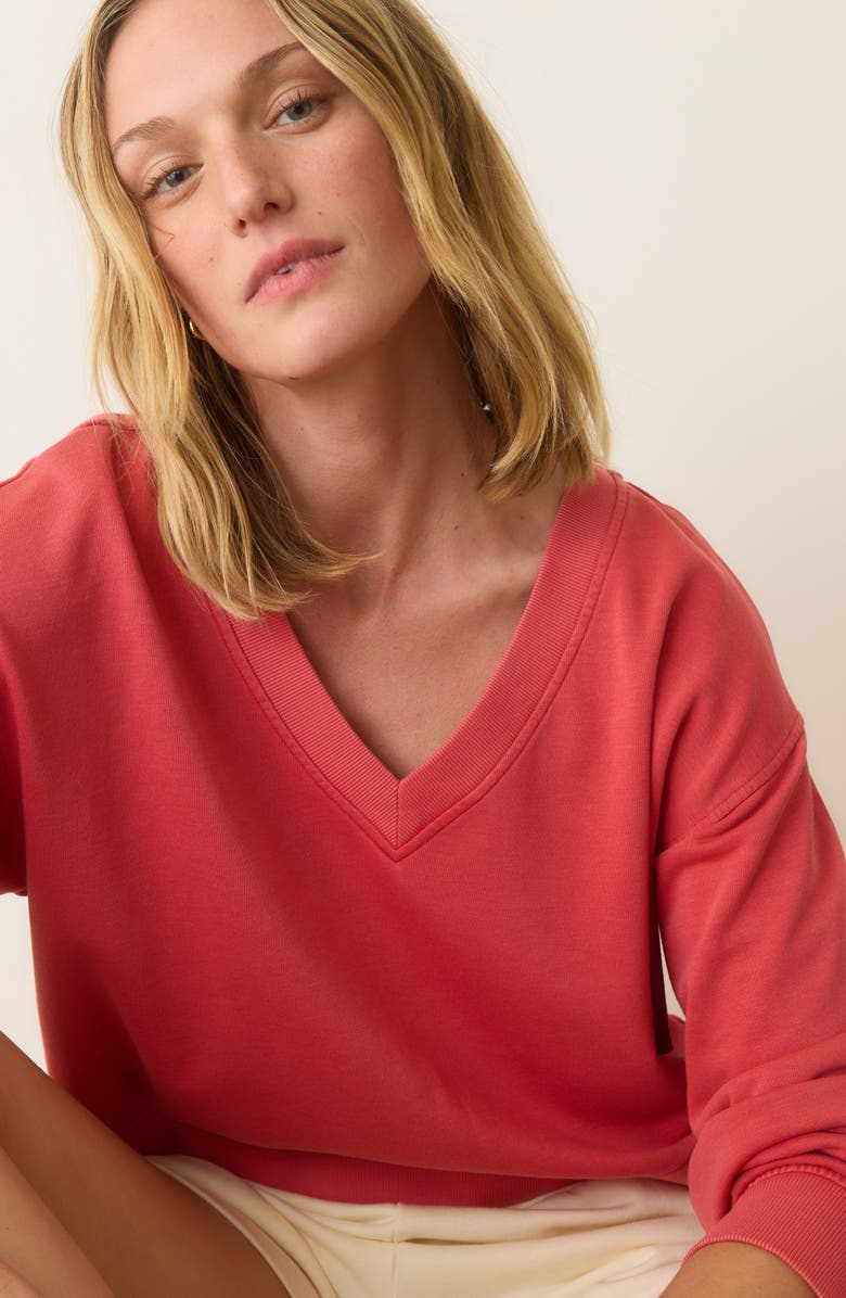 Marine Layer French Terry V-Neck Sweatshirt, Alternate, color, 