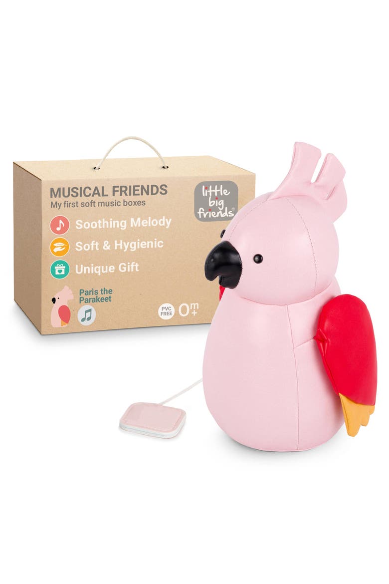 Musical Animals - Parakeet , Plush Baby Music Box, Nursery Toy, Alternate, color, Pink