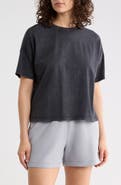 90 DEGREE BY REFLEX Stone Wash Boxy Crop T-Shirt