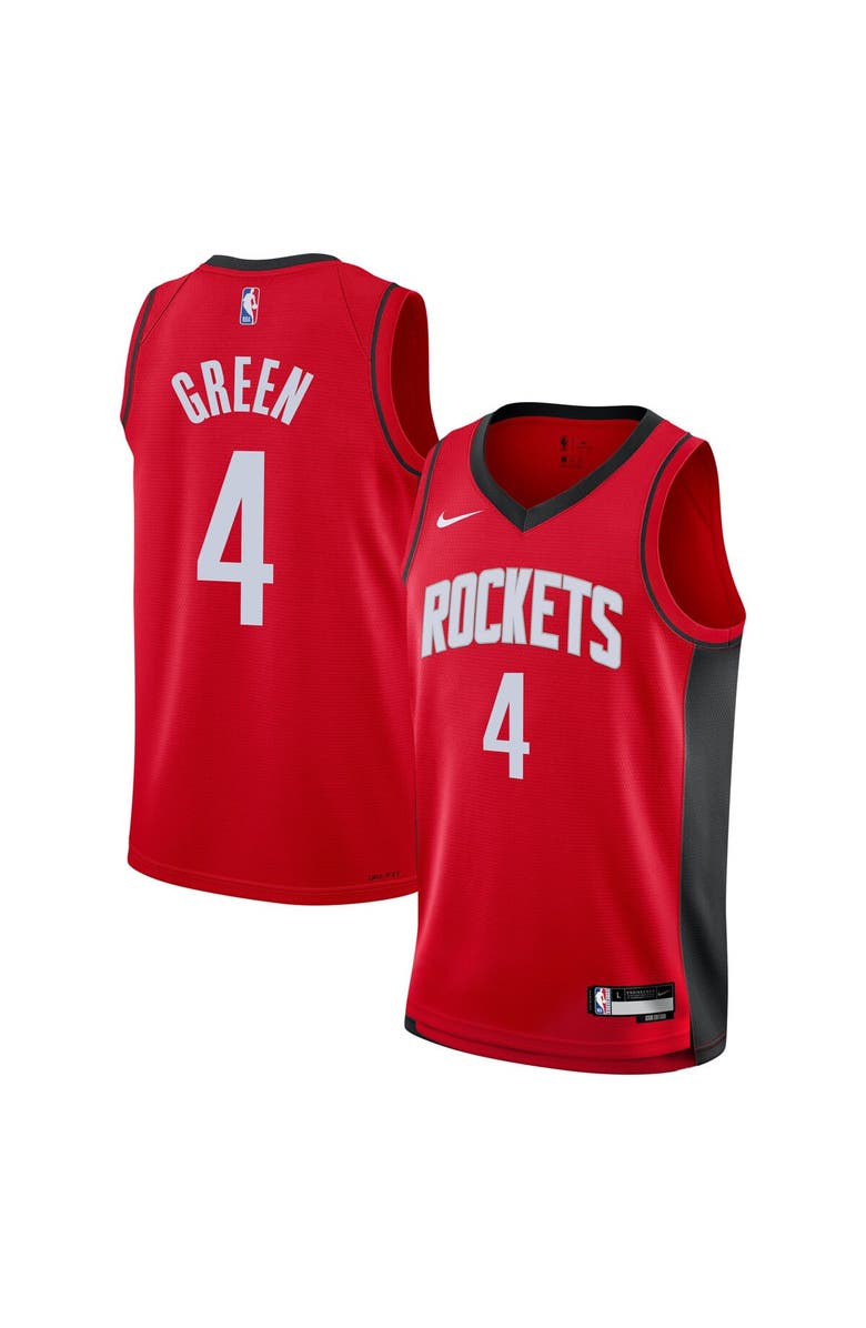 Nike Youth Nike Jalen Green Red Houston Rockets Swingman Jersey - Icon Edition, Main, color, 