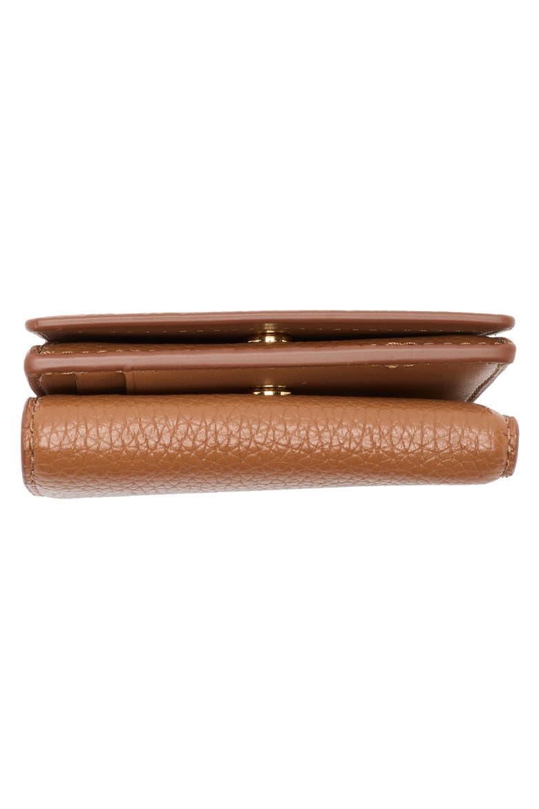 The Medium Leather Trifold Wallet, Alternate, color, ARGAN OIL