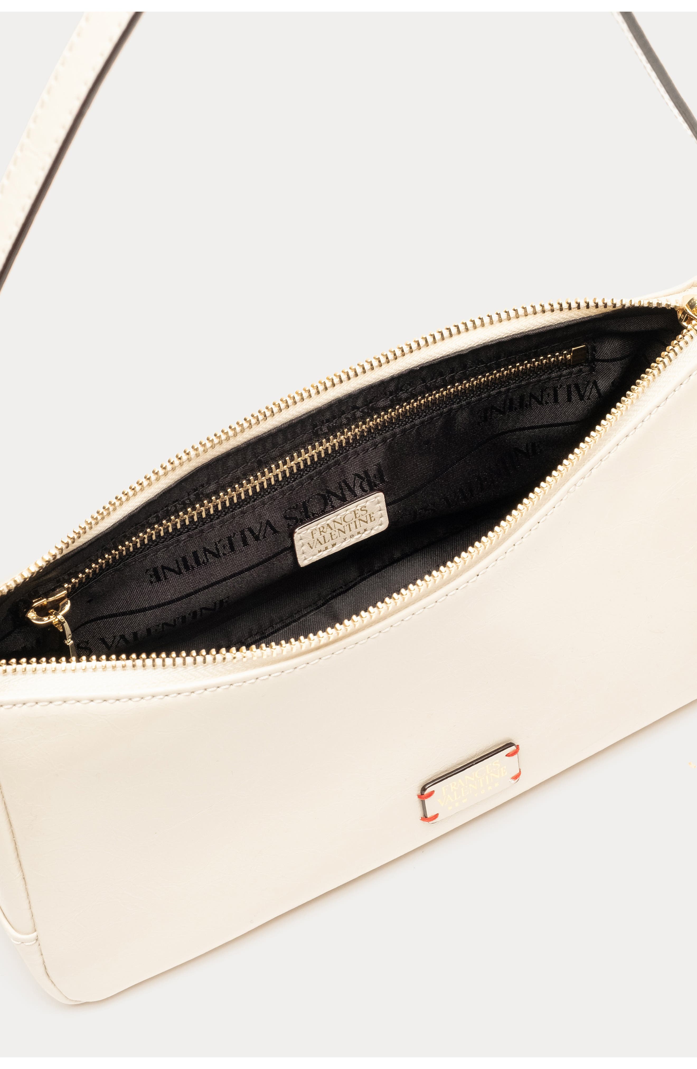 Frances Valentine Mia Leather Shoulder Bag, Alternate, color, Oyster