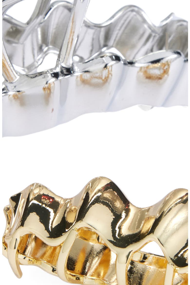 Assorted 2-Pack Metallic Jaw Hair Clips, Alternate, color, GOLD SILVER