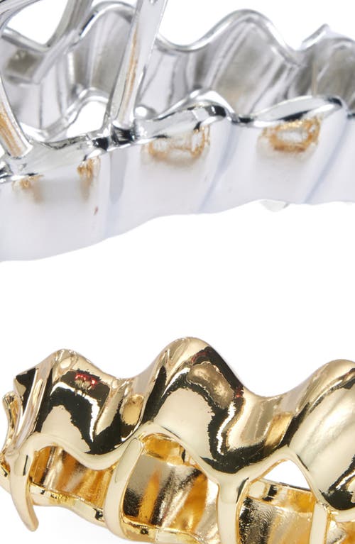 Tasha Assorted 2-pack Metallic Jaw Hair Clips In Gold Silver