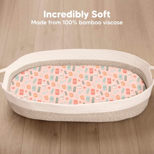Keababies 2-pack Isla Fitted Bassinet Sheets In Beach Day