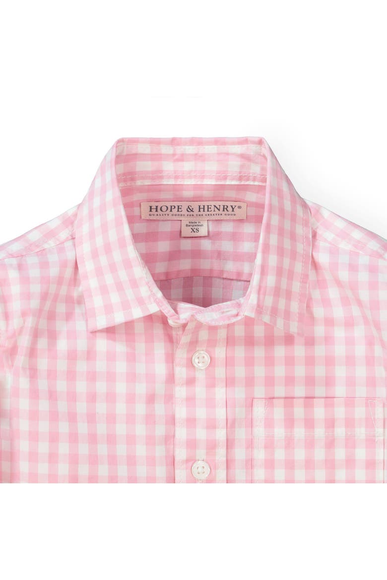 Baby Boys' Poplin Button Down Shirt, Infant, Alternate, color, Pink Gingham