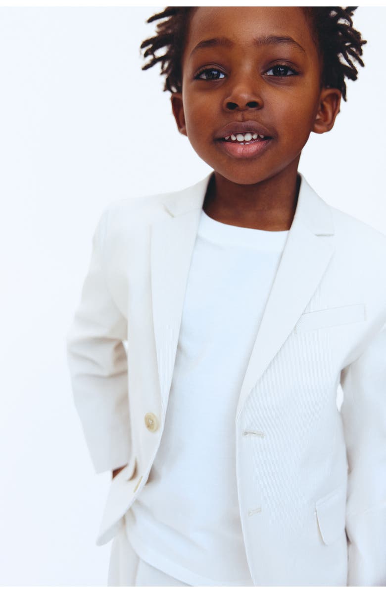 H&M 2-piece Dressy Cotton Set, Alternate, color, White/Beige Striped