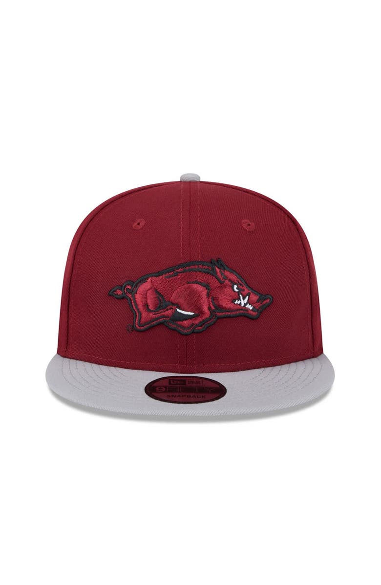 New Era Men's New Era Cardinal Arkansas Razorbacks Two-Tone 9FIFTY Snapback Hat, Alternate, color, 