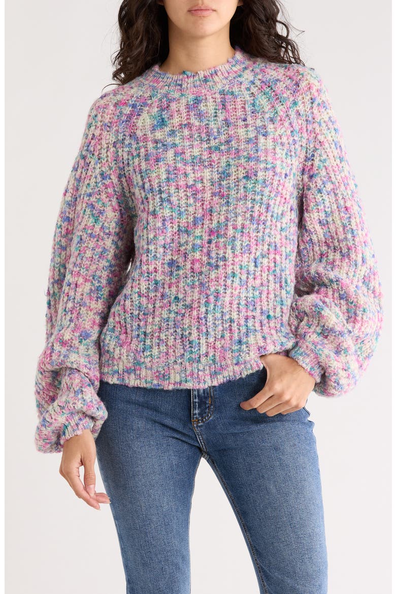 Flat Thin Gauge Knit Sweater, Main, color, PURPLE