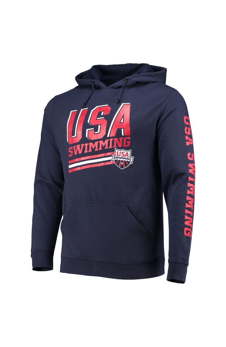 Outerstuff Men's Navy USA Swimming Bold Text Pullover Hoodie, Alternate, color, 