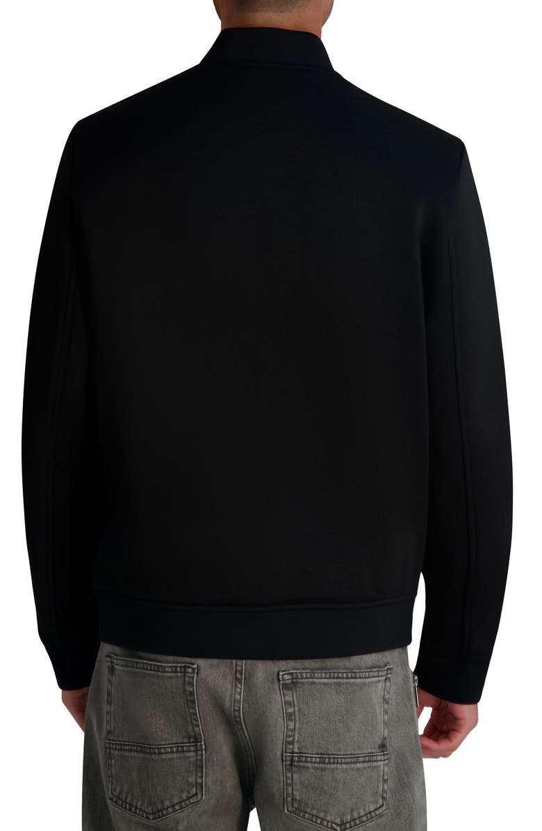 KARL LAGERFELD PARIS Bomber Jacket, Alternate, color, Black