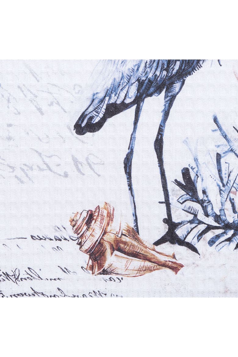 27" x 18" Heron Kitchen and Bathroom Graphic Print Hand Towel, Alternate, color, Blue
