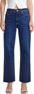 Bayeas High Waist Raw Hem Ankle Straight Leg Jeans